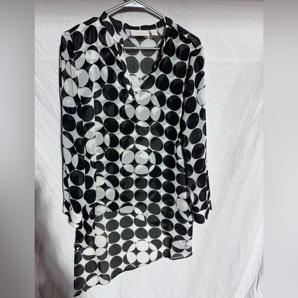 Chico's Womens Dots Galore Tula Top Tunic Blouse Size 1 or US 8